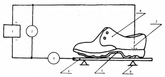 防靜電鞋、導(dǎo)電鞋電阻值測量電路