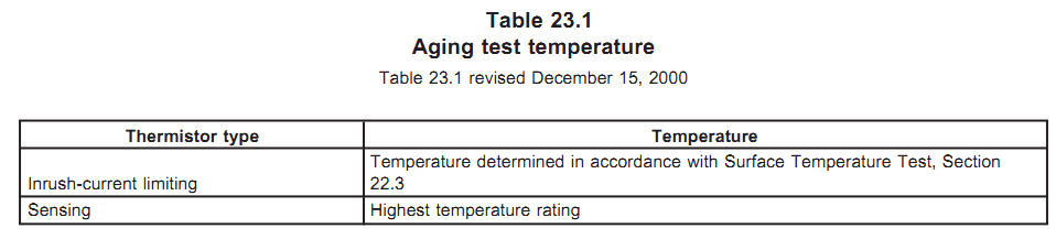 NTC溫度傳感器UL認(rèn)證老化測(cè)試（Aging test)要求